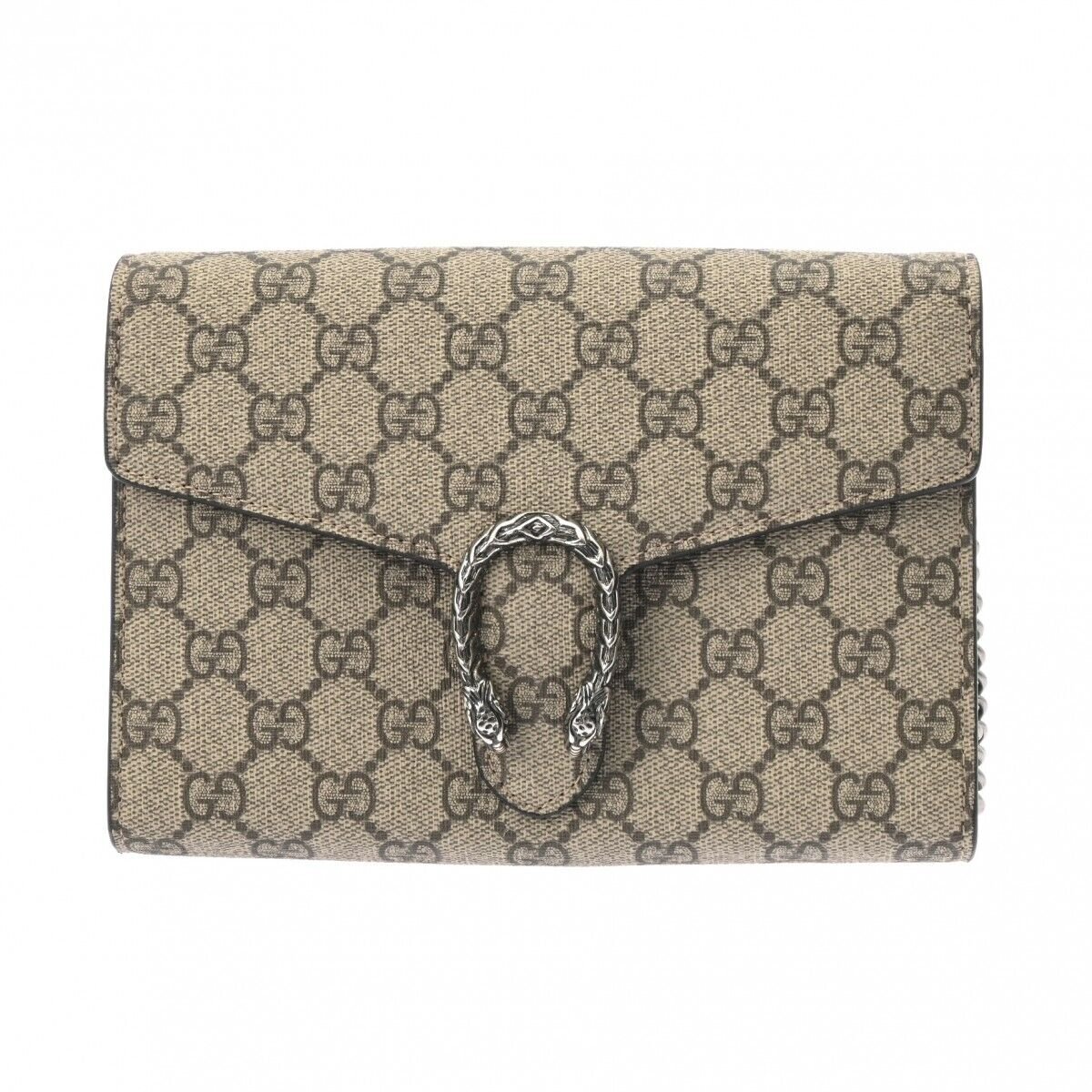 Gucci Gg Supreme Chain Wallet Beige/Pink | AlmaBagz