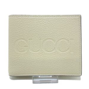 Gucci Logo Cream Leather - Bifold | AlmaBagz