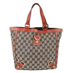 Gucci Red Navy Beige Gg Tote Handbag | AlmaBagz