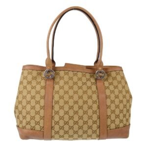 Gucci Beige Brown Gg Tote Handbag | AlmaBagz