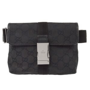 Gucci Black Waist Bum Bag | AlmaBagz