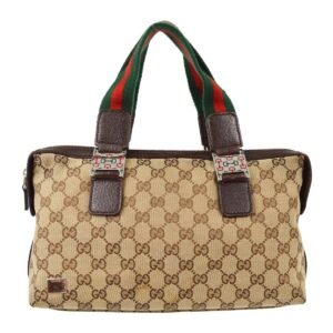 Gucci Beige Brown Sherry Gg Handbag | AlmaBagz
