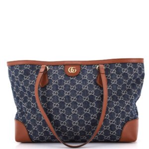 Gucci Ophidia Shopping Tote Gg Denim | AlmaBagz