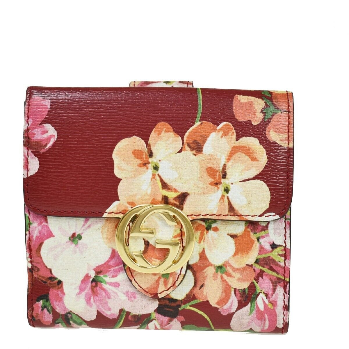 Gucci Logo Blooms Bifold Wallet Purse | AlmaBagz