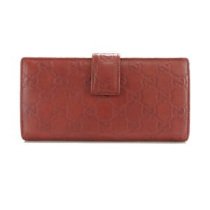 GUCCI Long Wallet Purse 212104 leather Bordeaux Guccisima Women Used | AlmaBagz