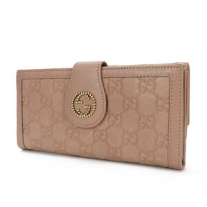GUCCI Long Wallet Purse 269970 Guccisima leather pink beige Guccisima Women Used | AlmaBagz