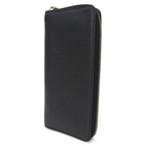 LOUIS VUITTON Long Wallet Purse M32822 Taiga black Zippy Wallet Vertical mens Used | AlmaBagz