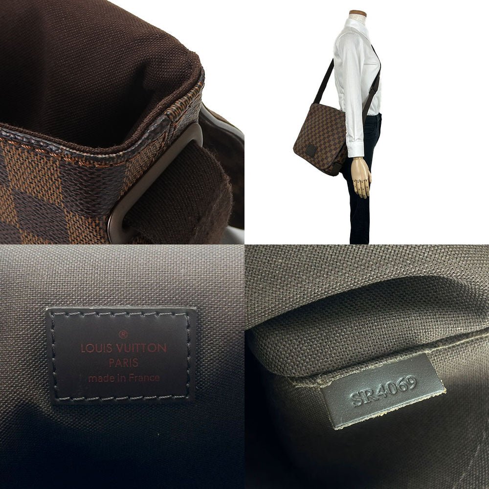 LOUIS VUITTON Shoulder Bag N51211 Damier Brown Brooklyn MM mens Used | AlmaBagz - Image 8
