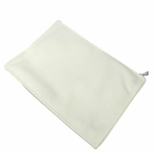 HERMES Pouch cotton white Truth Flat GM | AlmaBagz