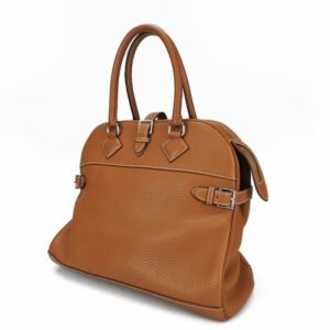 HERMES Handbag Taurillon Clemence Brown Atlas 35 | AlmaBagz