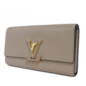 LOUIS VUITTON Long Wallet Purse M61249 leather beige Portefeuille Capsine Women Used | AlmaBagz