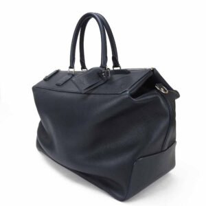 LOUIS VUITTON Boston Duffel bag M93172 Grain Calfskin Leather Navy Neo Greenwich mens Used | AlmaBagz