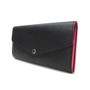 LOUIS VUITTON Long Wallet Purse M64322 Epi Leather Noir Portefeuille Sara | AlmaBagz