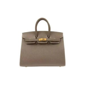 HERMES Birkin Bag Etoupe Elephant Gray epson Leather Handbag (25,28)  gold hardware | AlmaBagz