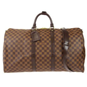 Louis Vuitton 2008 Damier Keepall Bandouliere 55 Duffle Bag N41414 | AlmaBagz