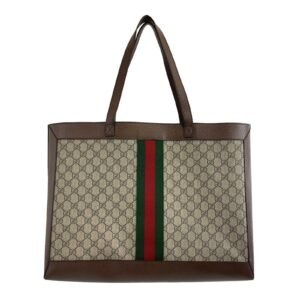 GUCCI - Ophidia GG Soft Medium Beige / Brown Tote | AlmaBagz