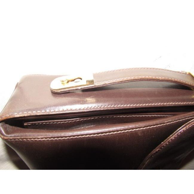 Gucci Vintage Rich Brown Leather Satchel | AlmaBagz
