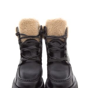Gucci Black Romance Shearling & Leather Boots SZ 39 NWT | AlmaBagz