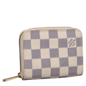 Louis Vuitton Damiere Azur Zipper Coin Coin Coin Box Card Case N63069 White PVC Leather  Louis Vuitton | AlmaBagz