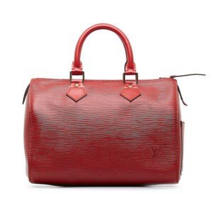 Louis Vuitton Epi Speedy 25 Handbag Boston Bag M43017 Castilian Red | AlmaBagz