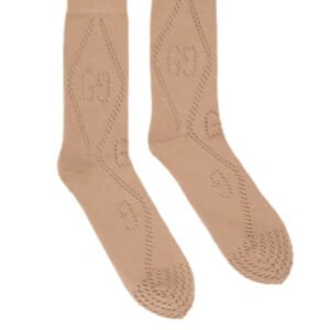 Gucci Interlocking GG Knit Sock in Camel | AlmaBagz