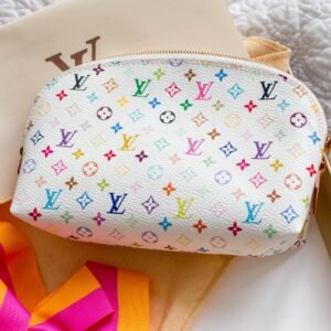 Louis Vuitton Multicolor Cosmetic Pouch GM White | AlmaBagz