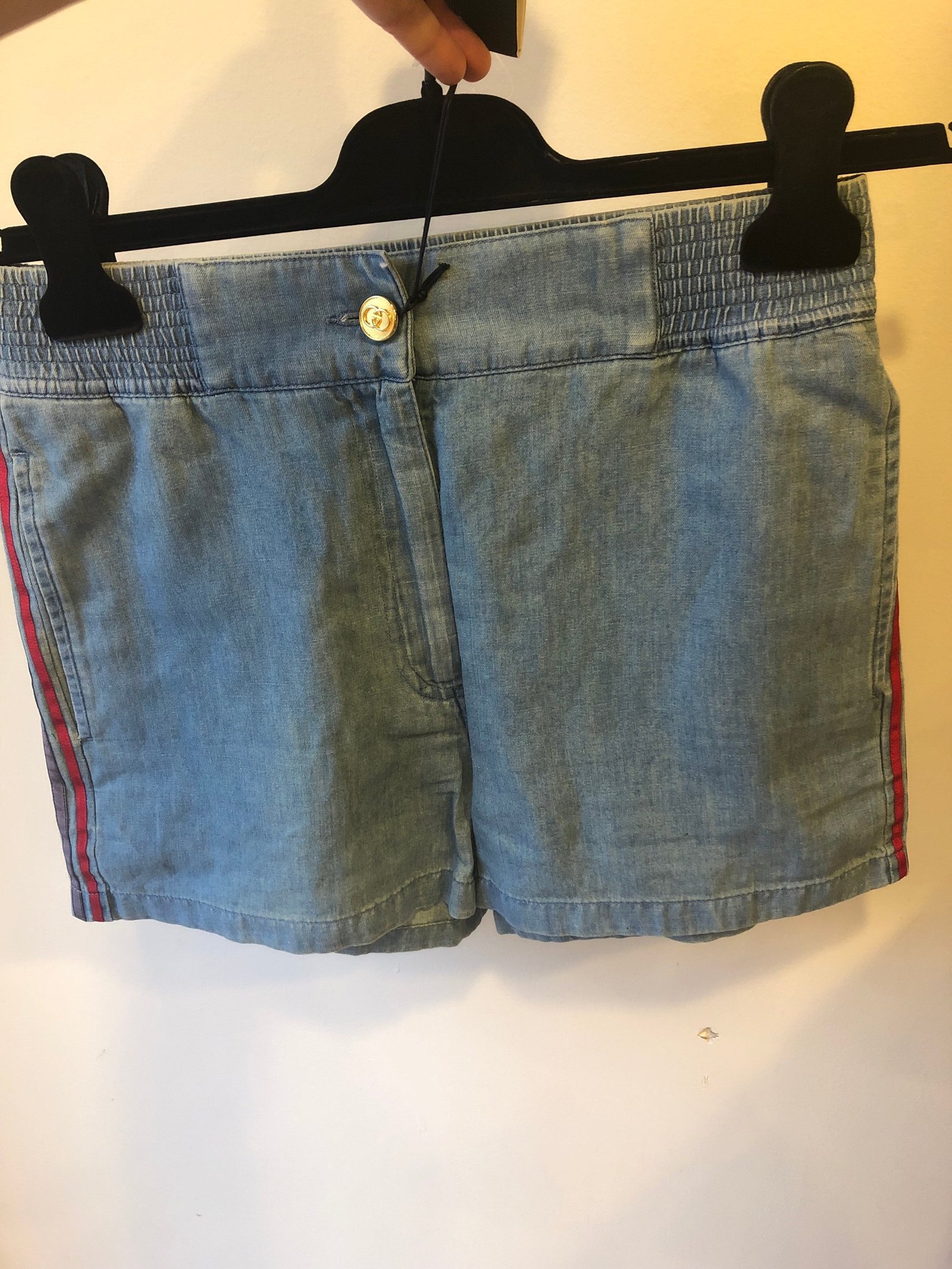 Gucci Piped Chambray Shorts in Blue | AlmaBagz