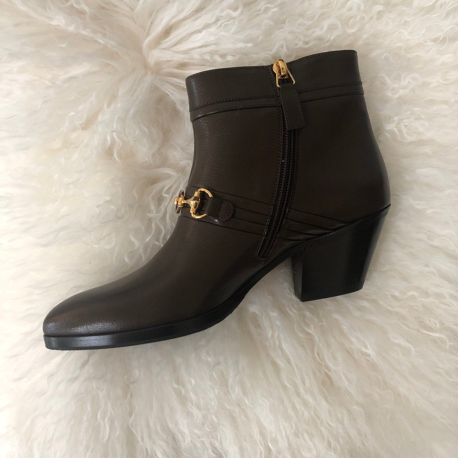 Gucci Horsebit Ankle Boots in Brown | AlmaBagz