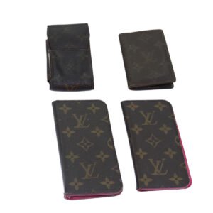 LOUIS VUITTON Monogram Cigarette Case iPhone Case 4Set LV Auth bs16970 | AlmaBagz