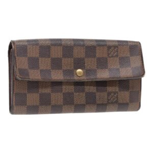 LOUIS VUITTON Damier Ebene Portefeuille Sarah Long Wallet N60491 LV Auth bs17002 | AlmaBagz