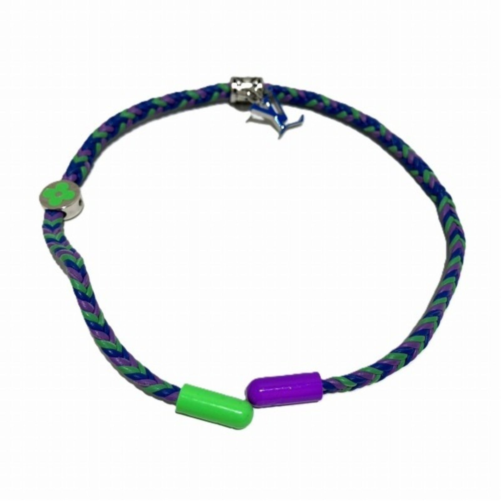 Louis Vuitton blue Alloy Leather Charm Bracelet | AlmaBagz