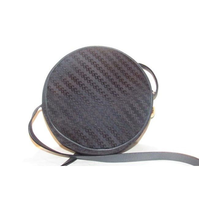 Gucci Vintage Canteen Style Pursesdesigner Purses Dark Navy Blue Diagonal Square G Logo Print Canvas | AlmaBagz