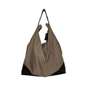 Gucci Brown GG Monogram Canvas Garment Hobo | AlmaBagz