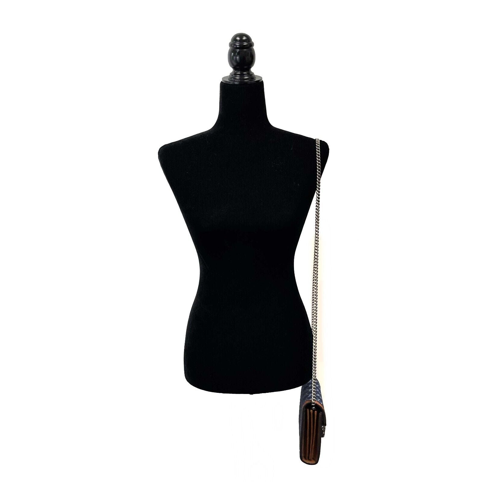 GUCCI - Dionysus GG Denim Shoulder Bag Collection - Blue Brown w/ Shoulder Chain | AlmaBagz - Image 11