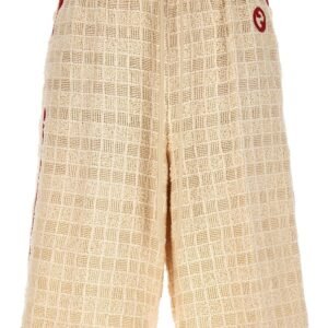 Gucci Women Contrast Band Tweed Bermuda Shorts | AlmaBagz