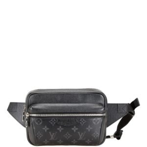 Louis Vuitton Monogram Eclipse  Monogram Eclipse Noir Taigarama Pvc Leather Fanny Pack | AlmaBagz