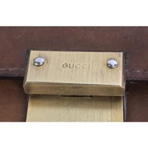 Gucci Vintage Purses Brown Leather Clutch | AlmaBagz