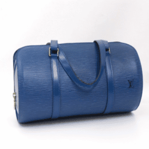 Louis Vuitton Soufflot Bag Black Epi Leather Blue | AlmaBagz