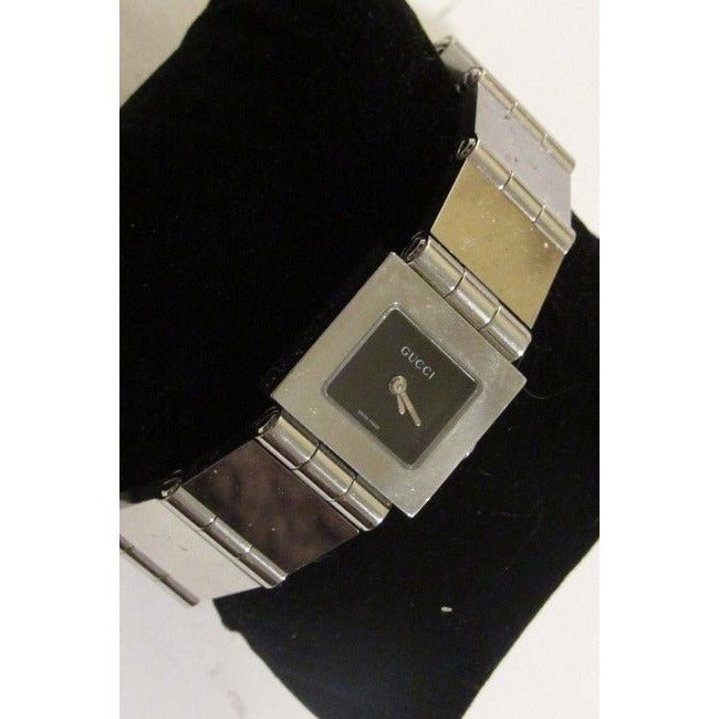 Gucci 600 L Series Stainless Steel Square Black Watch | AlmaBagz - Image 8