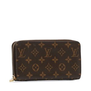 Louis Vuitton Monogram Jeep Wallet Roundfather Long Wallet M41894 Brown Rose Valerie PVC Leather Ladies Louis Vuitton | AlmaBagz