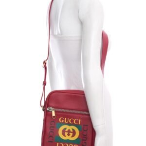 Gucci Red Print Messenger Cross-Body | AlmaBagz