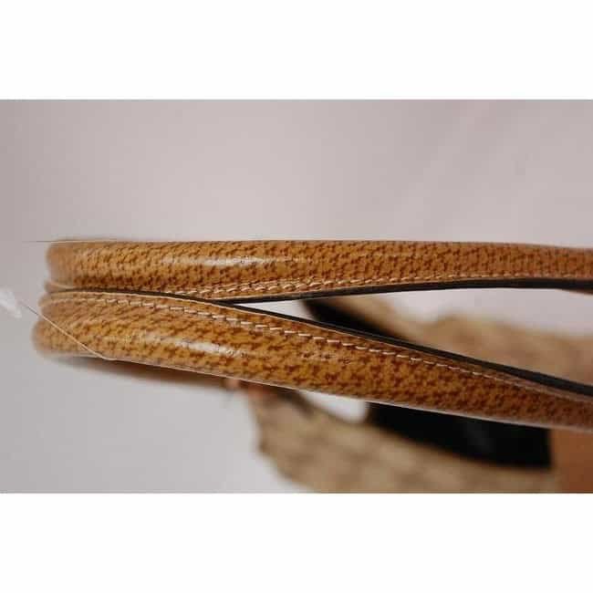 Gucci Bardot Vintage Brown Large G Logo Print Canvas And Patent Glossy Brown Leather | AlmaBagz