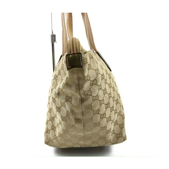 Gucci Gg Supreme Guccissima Canvas Leather With Sherry Stripe Straps Tan G Print Pink Bronze | AlmaBagz