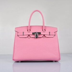 Hermes Birkin 30cm Togo Leather Handbags Cherry Pink Silver | AlmaBagz