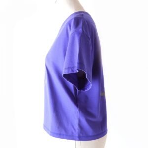 HERMES Short sleeve T-shirt Main: 100% cotton Purple Blue type Women 36 Used | AlmaBagz