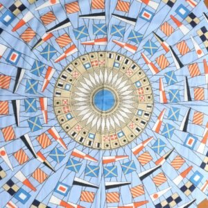 HERMES scarf cotton Light blue x multicolor | AlmaBagz