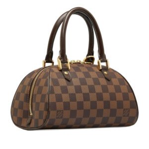 Louis Vuitton Damiere Rivera Mini Handbags Mini Boston Bag N41436 Brown PVC Leather Ladies Louis Vuitton | AlmaBagz