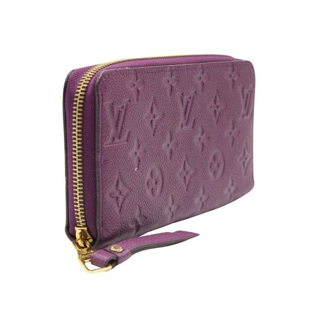 LOUIS VUITTON Purple Monogram Embossed Zippy Wallet | AlmaBagz - Image 4