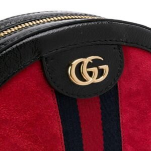 Gucci Ophidia Mini Round Shoulder Bag Red | AlmaBagz