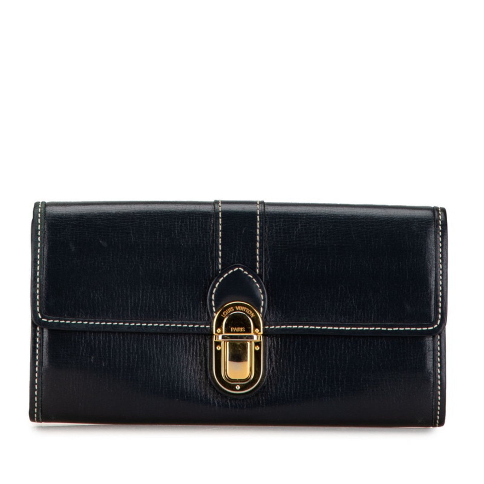 Louis Vuitton Ancre Navy Leather Coin Purse/Coin Case | AlmaBagz